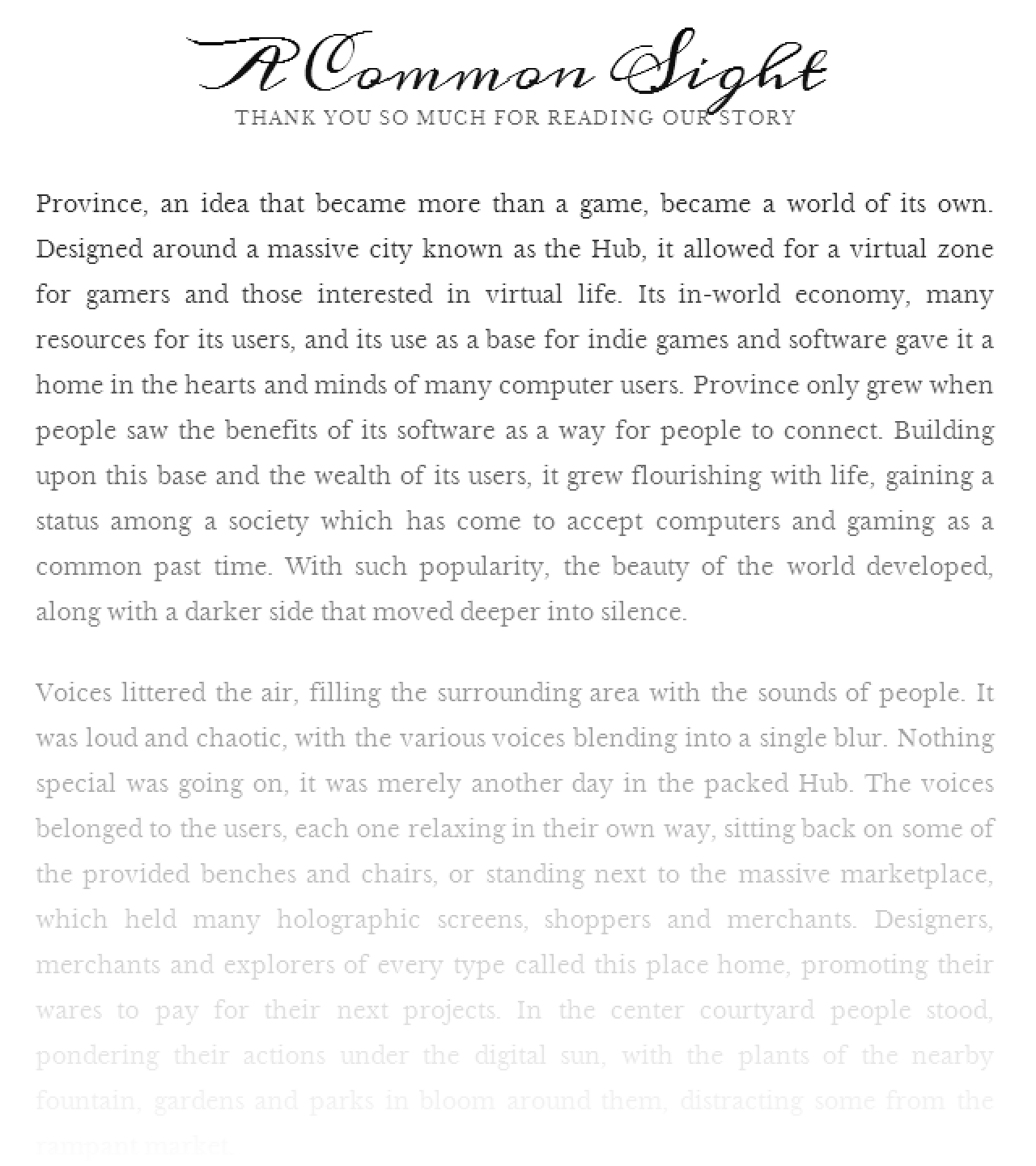 digitalDomain | "A Common Sight"